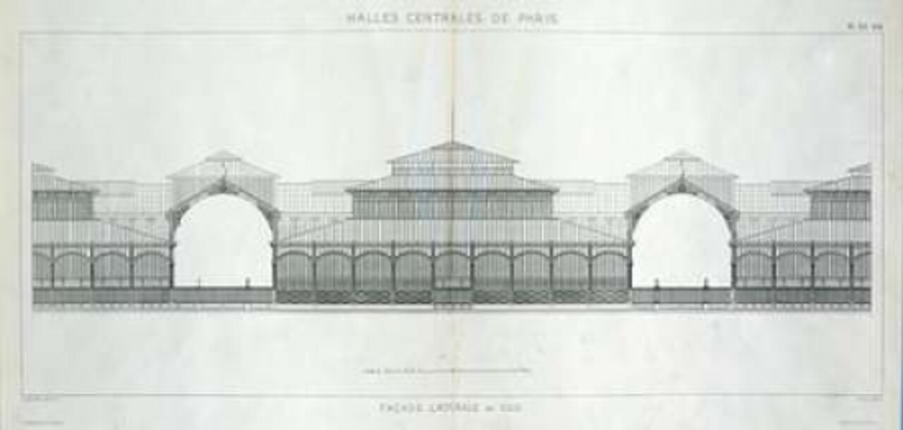 Les Halles, Paris, South Facade Poster Print by Victor Baltard - Item # VARPDXVBH01